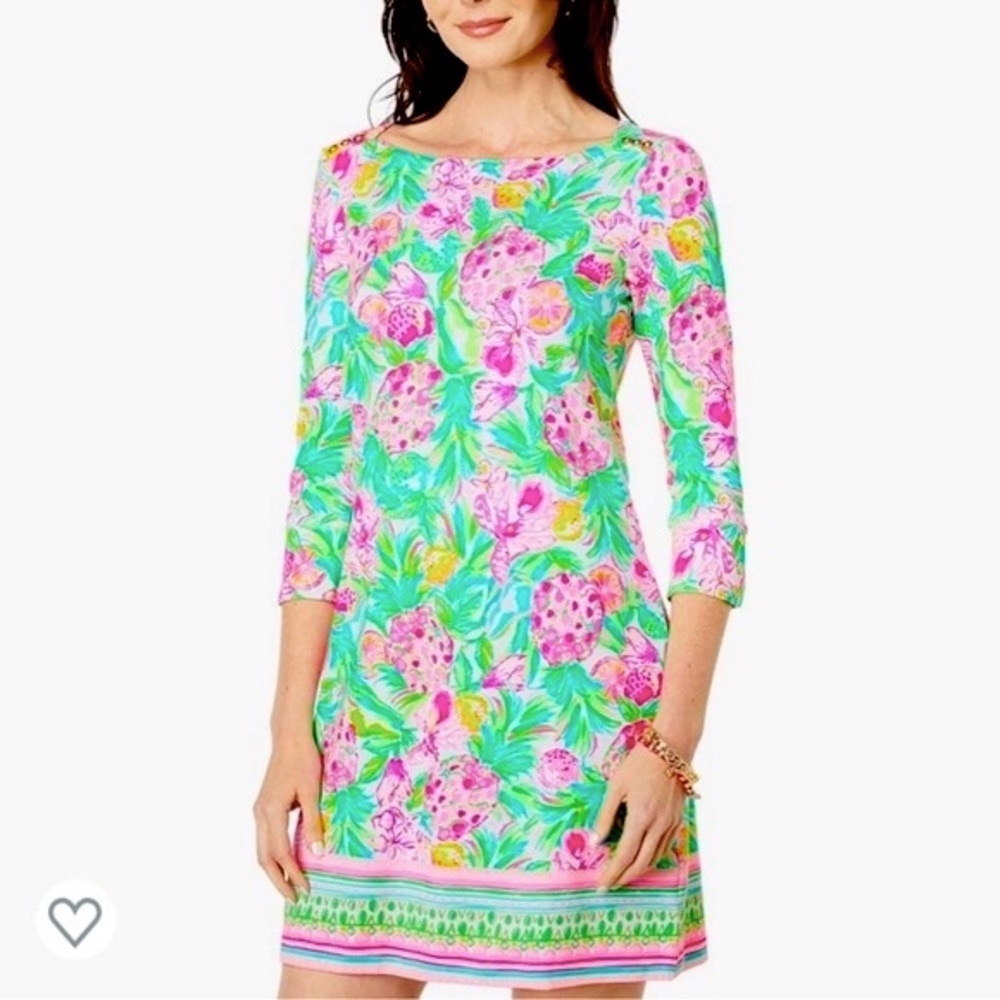 Lilly Pulitzer UPF 50+ Sophie Dress Resort White Pear Necessities Large